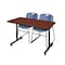 Kobe Rectangle Tables > Training Tables > Kobe Training Table & Chair Sets, 48 W, 30 L, 29 H, Cherry MKTRCT4830CH44BE - alternate 1